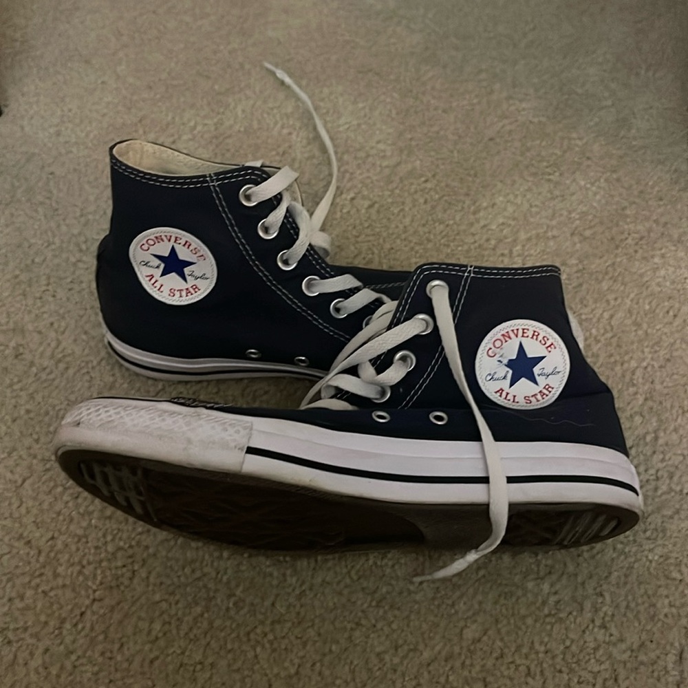Navy Blue Converse High Tops